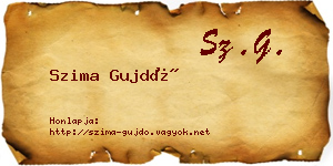 Szima Gujdó névjegykártya